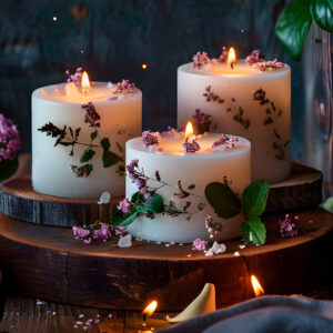 Ritual con velas calientes aromáticas